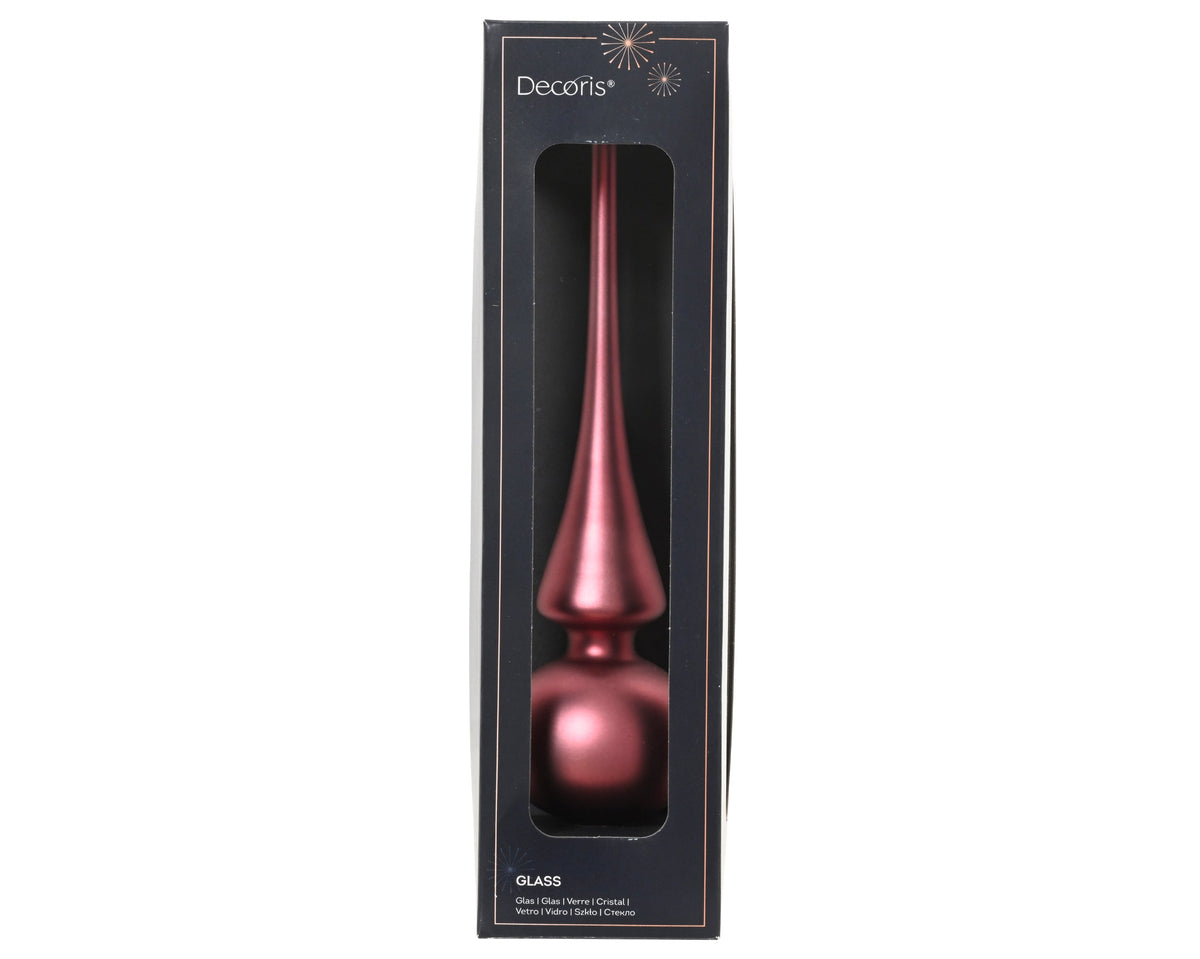 piek glas matt donker roze d.6cm x h.26cm