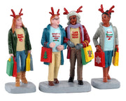 girls christmas shopping trip, set of 3