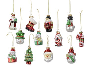 figuur glas shiny 12ass rood/kleur(en) l.5cm x w.3.7cm x h.7cm