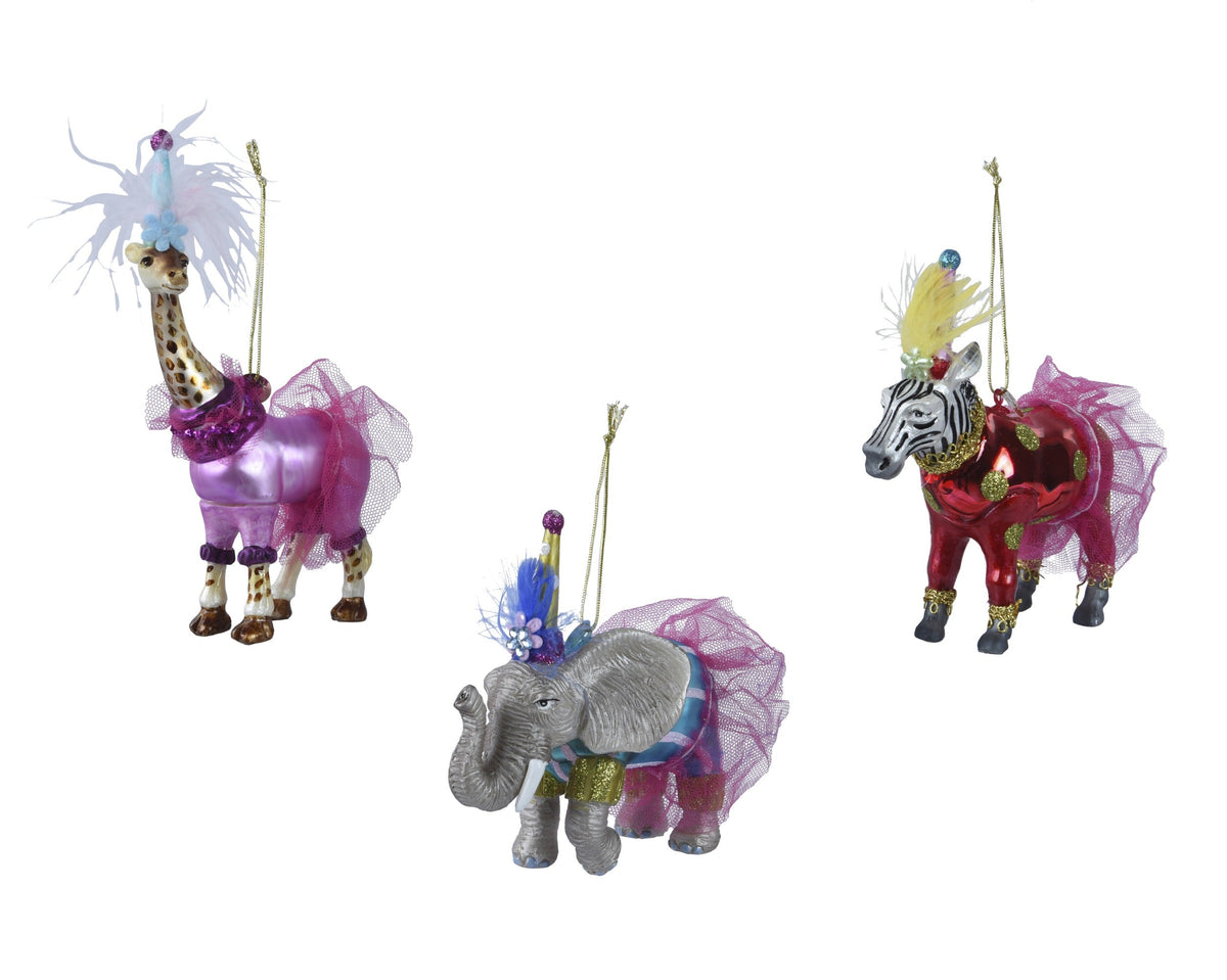 dier glas transparent glitter 3ass assortie l.3.3cm x w.8.8cm x h.16.7cm