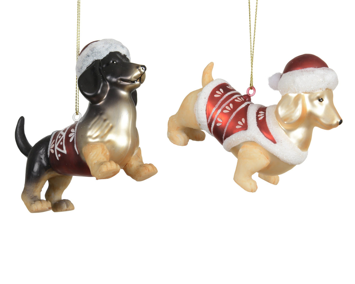 hond glas w sweater 2ass assortie l.10.2cm x w.3.8cm x h.7.7cm
