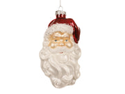 kerstman glas w transparent beads winterwit/kleur(en) l.8.1cm x w.6.4cm x h.14.2cm