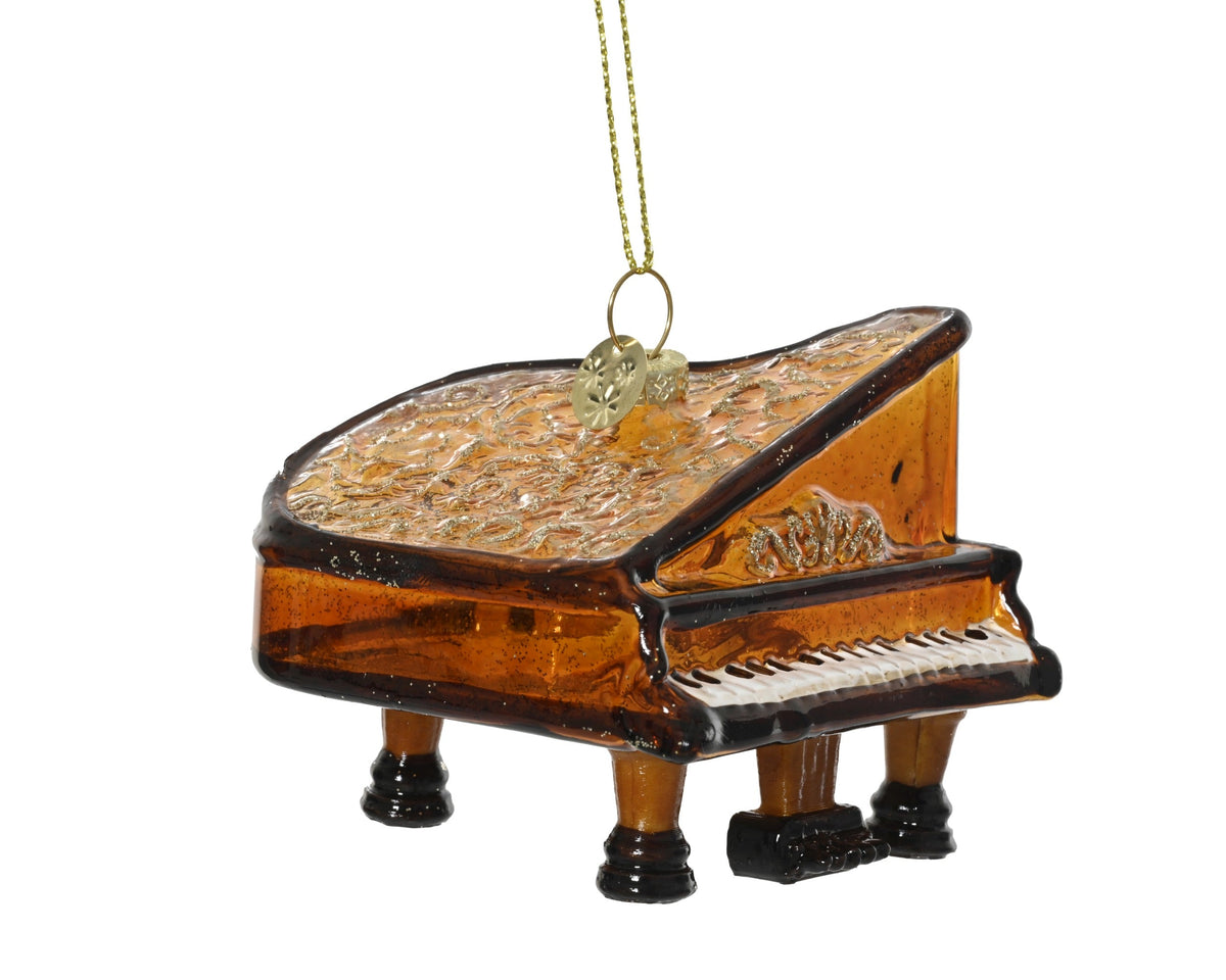 piano glas bruin l.7.7cm x w.8cm x h.7.6cm