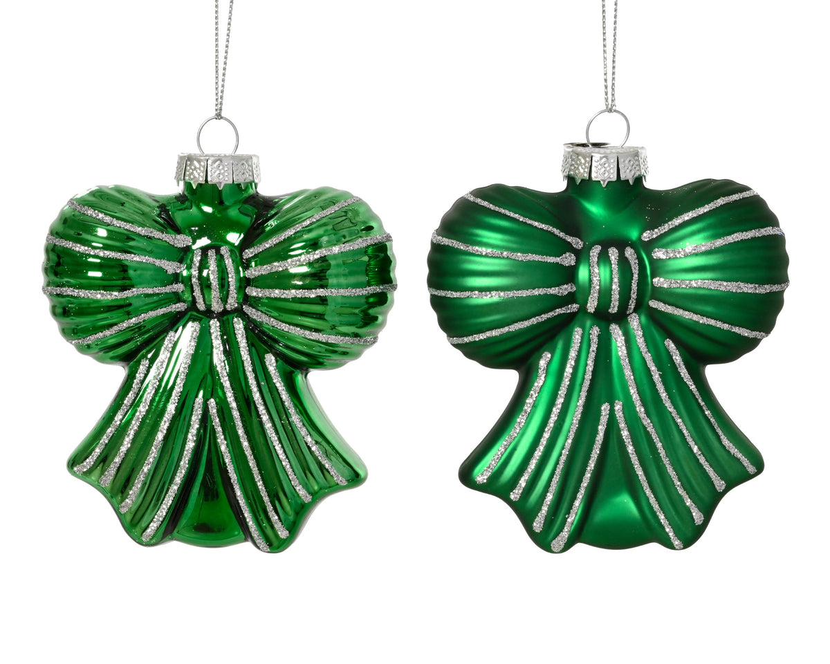 strik glas shiny - matt gltter line 2col ass jolly groen l.9cm x w.4.2cm x h.10cm