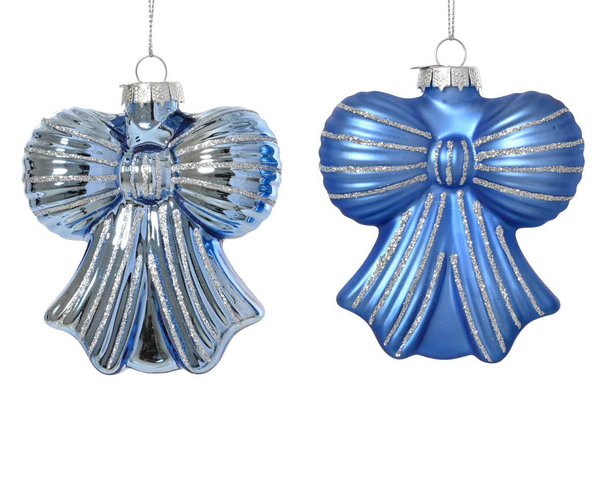 strik glas shiny - matt gltter line 2col ass ochtend blauw l.9cm x w.4.2cm x h.10cm