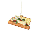 kaasplank glas with berry leaves multi l.10cm x w.7cm x h.5.8cm
