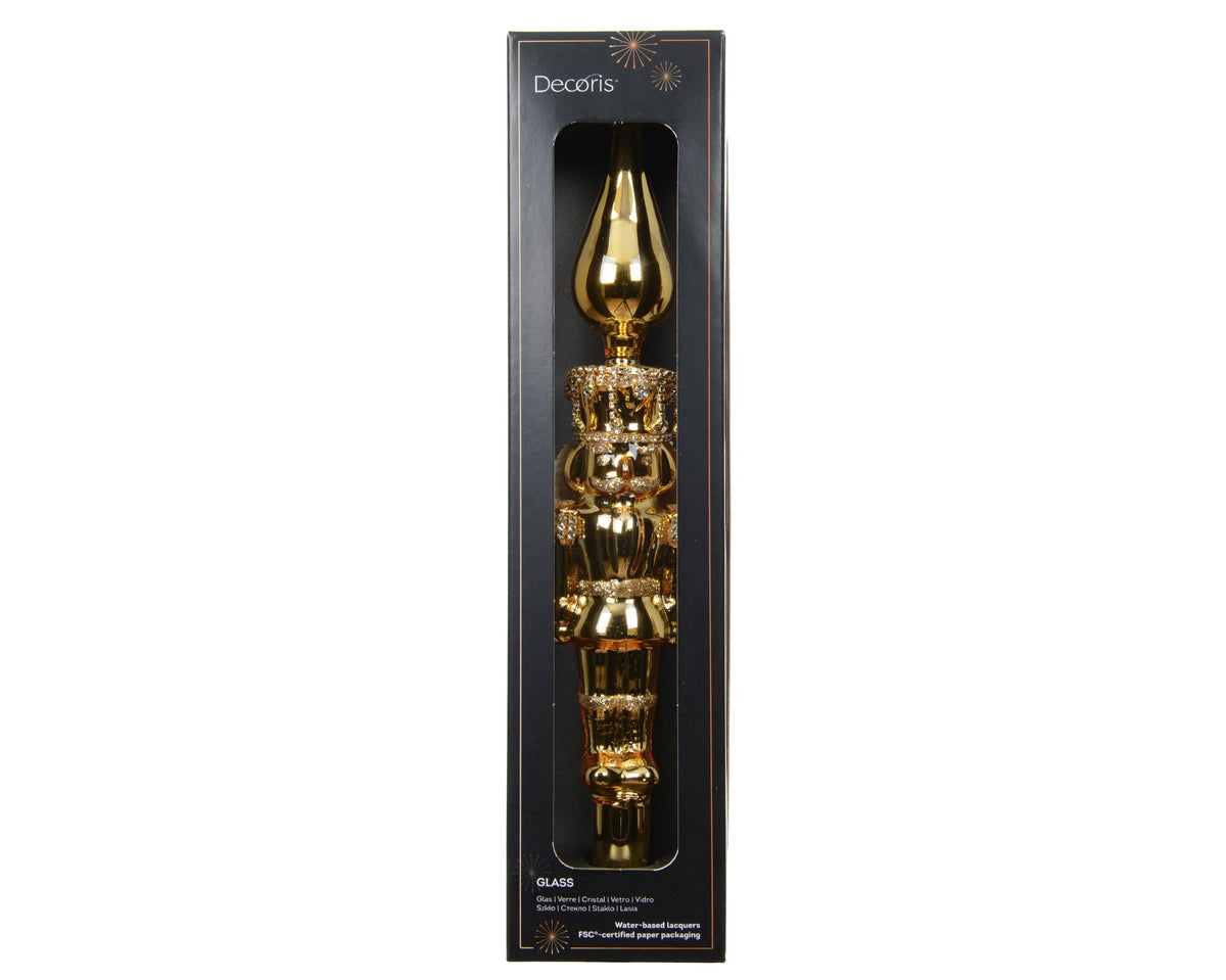 piek glas nutcracker goud l.5.8cm x w.3.9cm x h.30.5cm