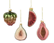 fruit glas glitter 4ass assortie l.7.4cm x w.7.4cm x h.8.9cm