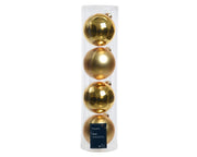 kerstballen glas shiny,matt mix licht goud d.10cm