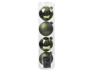 kerstballen glas shiny, matt mix rosemarijn d.10cm