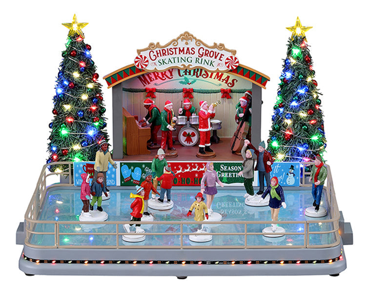 christmas grove skating rink, with 4.5v adaptor