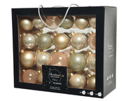 kerstballen glas mix dia7cm 42 stuks parel