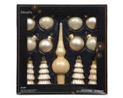 ornament glas enamel - matt mix parel d.3cm