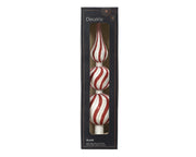 piek glas enamel, glitter glitter swirl red silver multi l.8cm x w.8cm x h.31cm