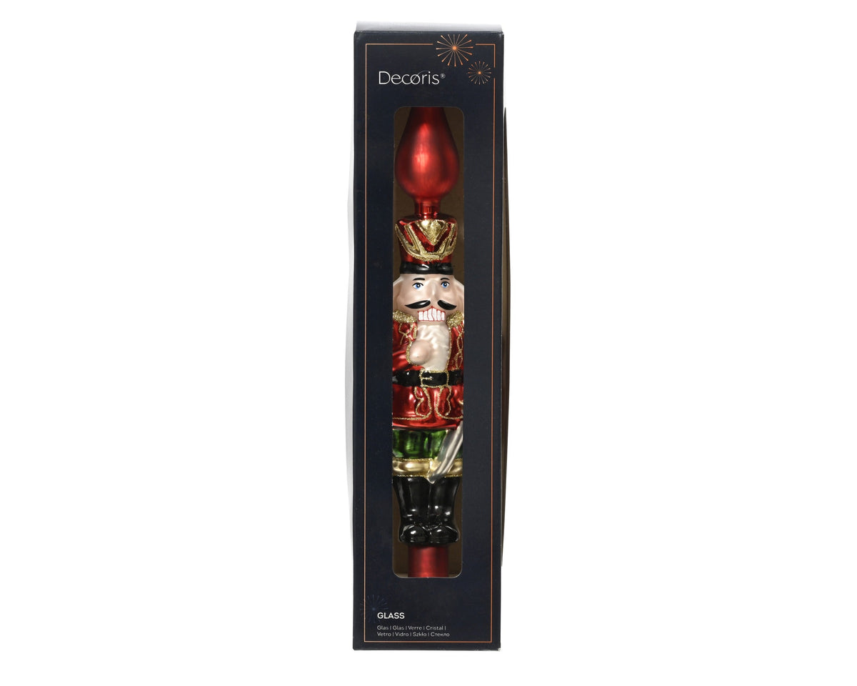 piek glas shiny, glitter,matt gliiter rood/kleur(en) l.5cm x w.6.5cm x h.29cm