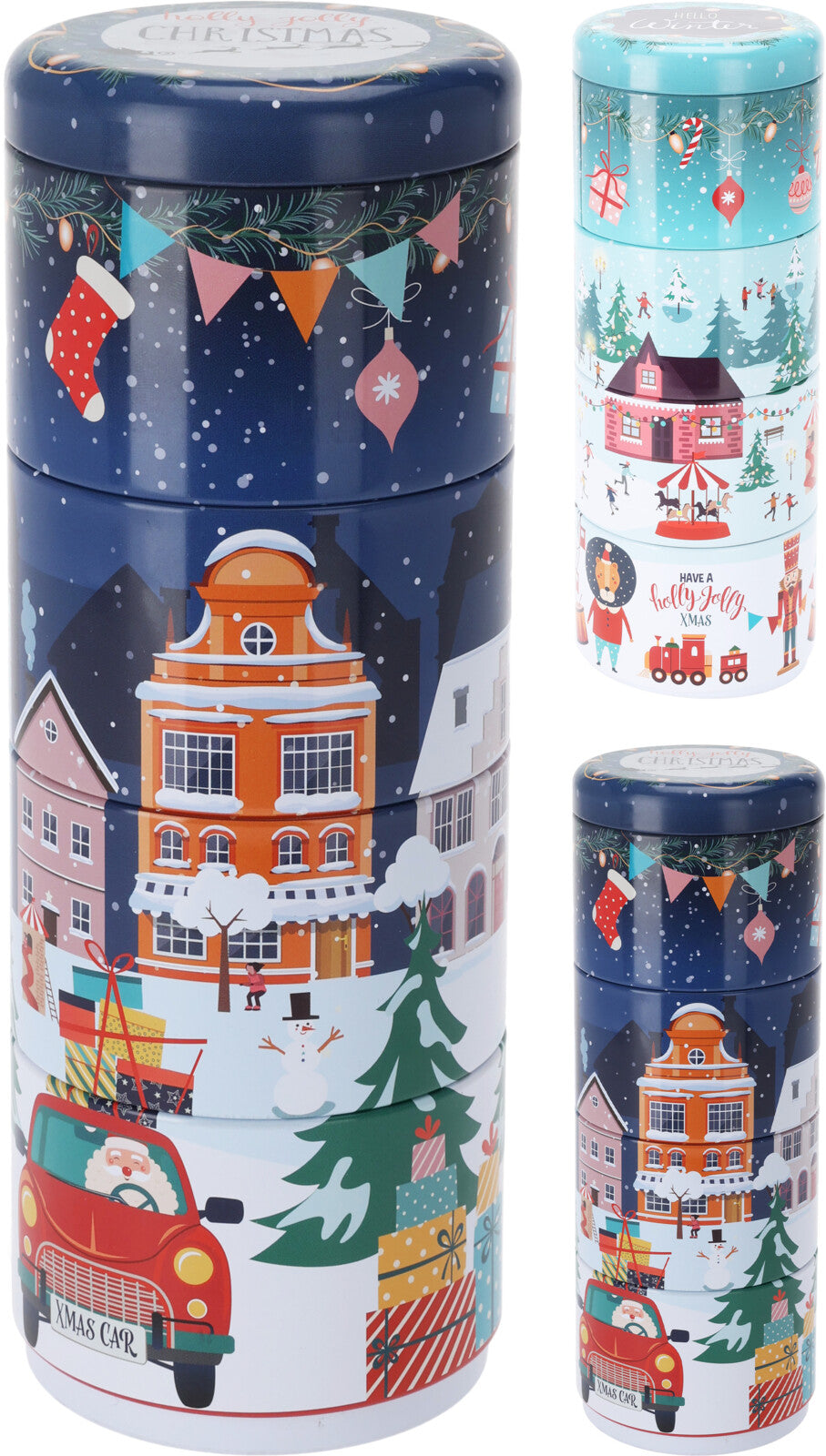 voorraadblik stapelbaar 4-delig dia 85xh225mm 2ass caroussel design