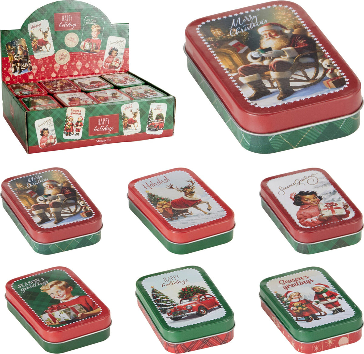 voorraadblik 95x60x20mm 6ass kerst designs