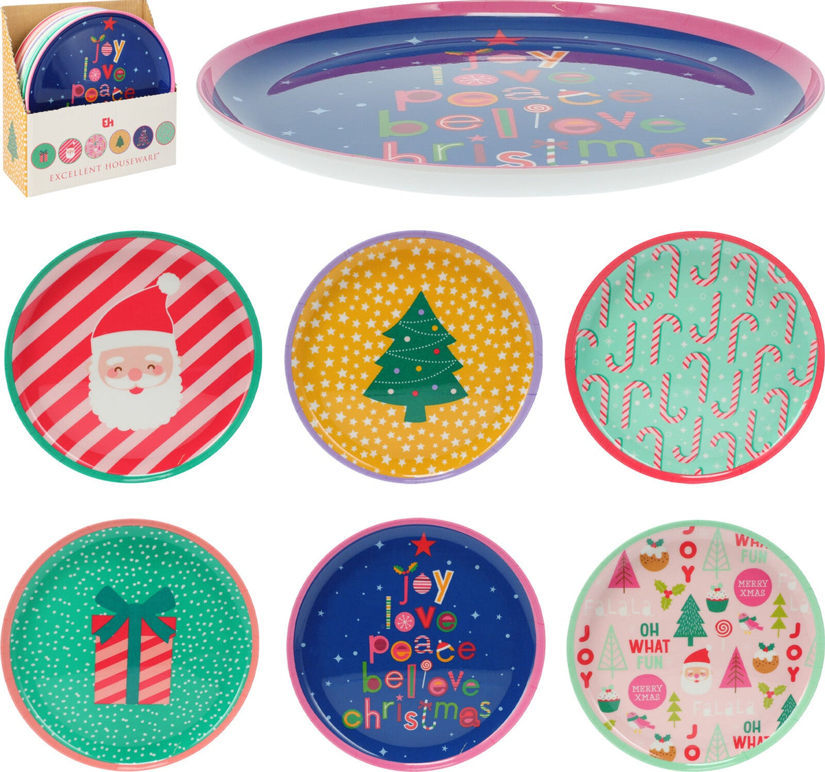 bord melamine dia 210mm 3ass xmass design
