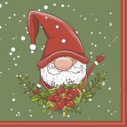 servetten tomte 3-laags tissue 33 x 33 cm