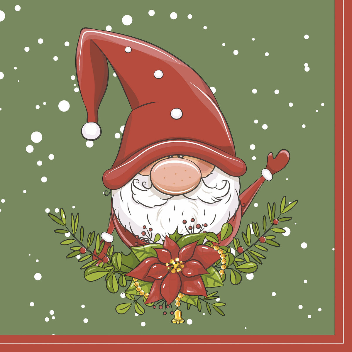 servetten tomte 3-laags tissue 33 x 33 cm