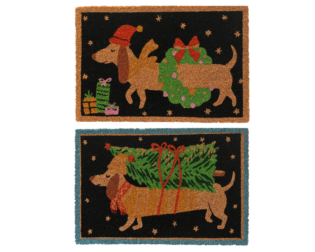 deurmat kokosvezel rectangle doormat 2ass binnen multi l.60cm x w.40cm x h.1.5cm