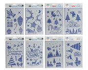 stencils pet shiny 4ass wit l.17.5cm x w.26cm x h.0.1cm