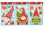 raamdecoratie pvc shiny gnome 3ass multi l.29.5cm x w.19.5cm x h.0.01cm