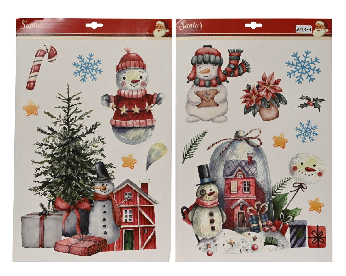 raamdecoratie pvc shiny 2ass multi l.40.5cm x w.29cm x h.0.01cm