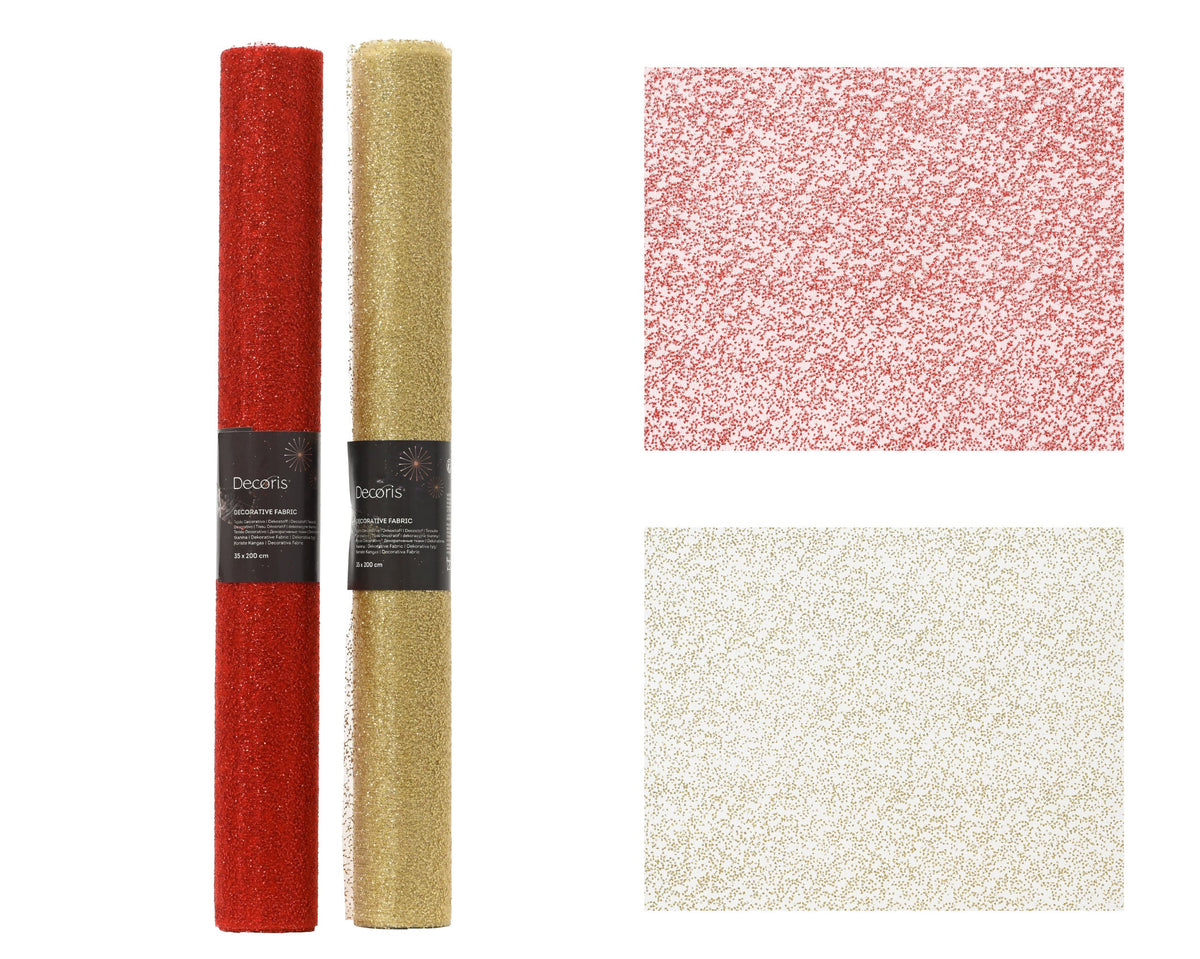 decostof polyester glitter 2col ass assortie l.200cm x w.35cm x h.0.1cm