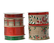 lint polyester green red print 6ass assortie l.200cm x w.3.8cm x h.0.01cm