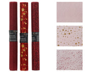 decostof polyester glitter stars 3ass ossenbloed l.200cm x w.35cm x h.0.01cm