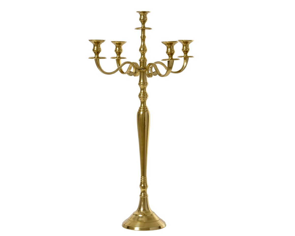 kandelaar aluminium yes goud l.44cm x w.44cm x h.80cm