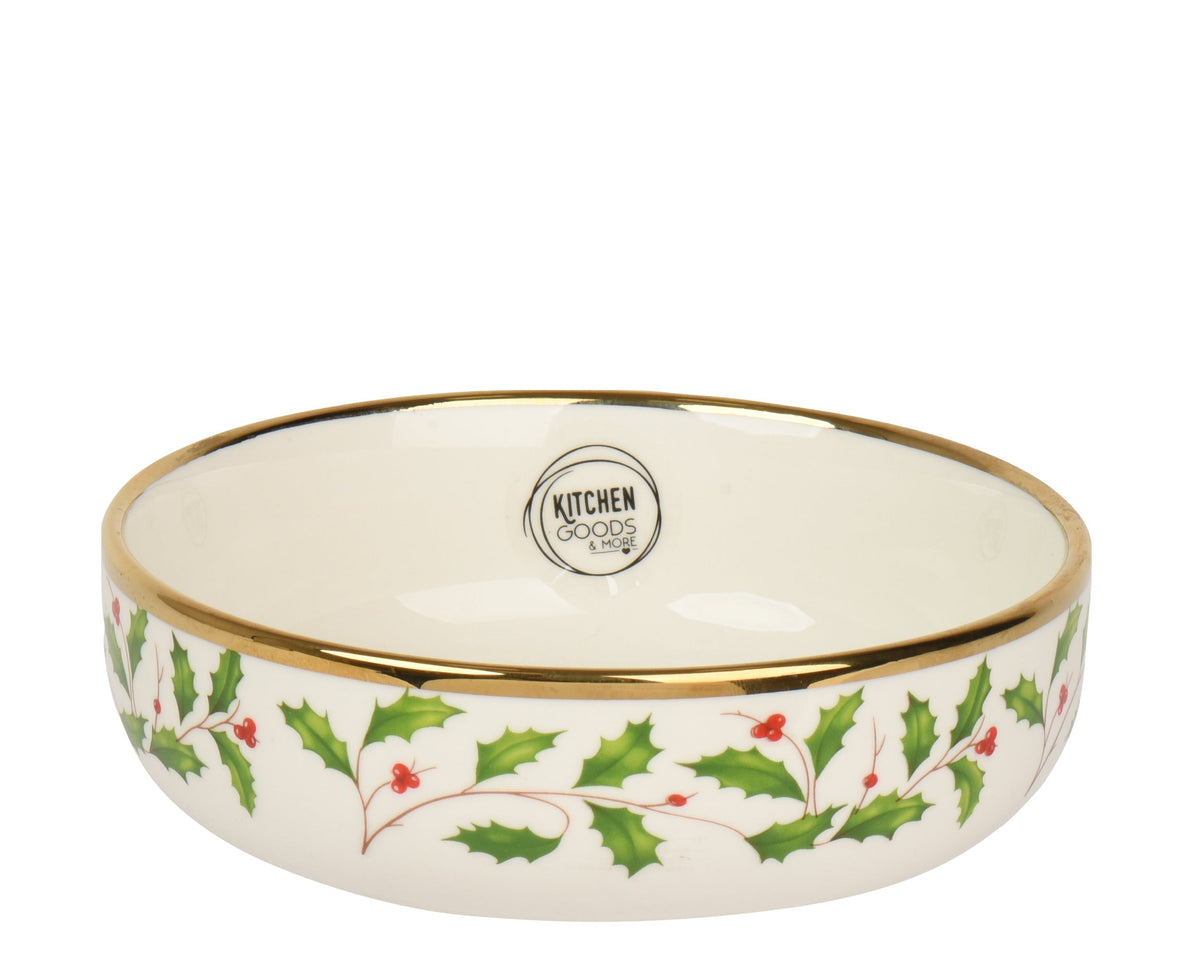 schaal porselein decal the rim with gold electroplated groen/kleur(en) d.16cm x h.5.8cm