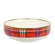 schaal porselein decal the rim with gold electroplated rood/kleur(en) d.16cm x h.5.8cm