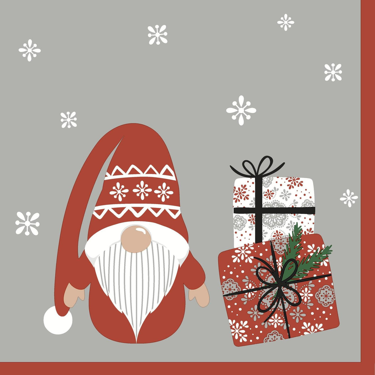 servetten gnome with gifts 3-laags tissue 33 x 33 cm