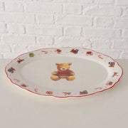 dienblad bailey, ovaal, b 21,20 cm, new bone, kleurrand, motief, veelkleurig