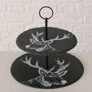 etagère moritz, h 24,00 cm, ijzer, leisteen, veelkleurig, motief