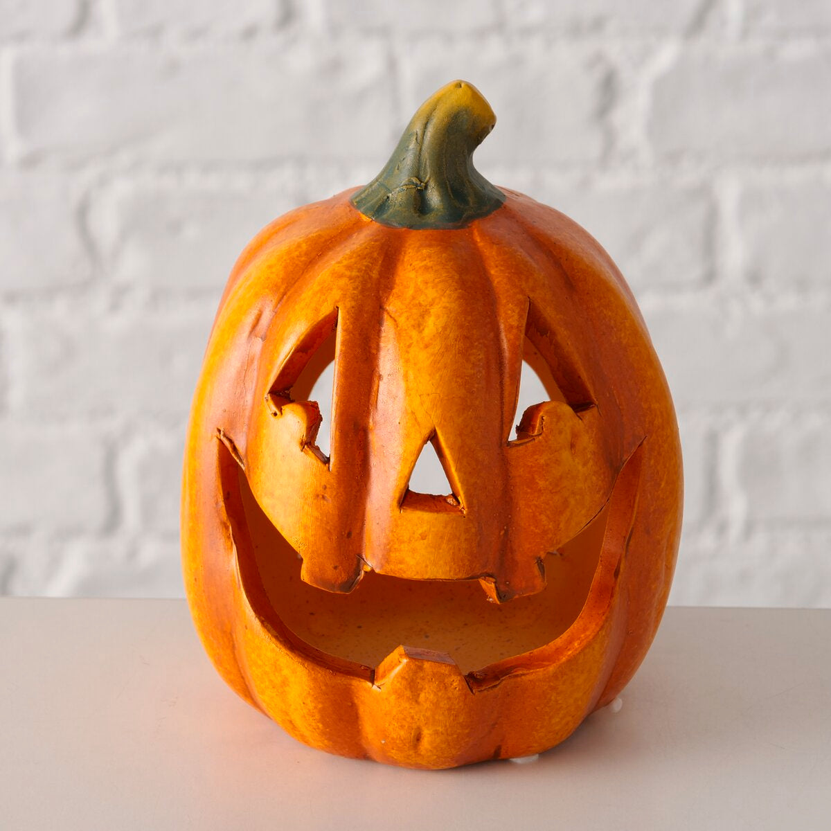 theelichthouder zucca , pompoen, h 12,00 cm, b 9,00 cm, terra