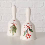 decoratieve standaard noelle, 2 ass., klok, h 17,00 cm, steengoed, motief, effen
