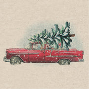 servetten car xmas tree 2-laags recycled tissue 33 x 33 cm