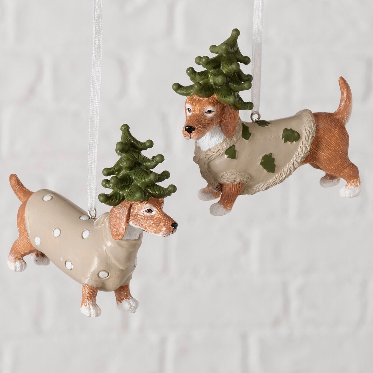 kersthanger xander , 2 ass., hond, l 10,50 cm, h 8,50 cm, mat, glans