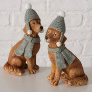 figuur wuffi, 2 ass., hond, h 13,00 cm, synthetische hars, brn