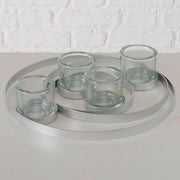 theelichthouder myran, rond, h 7,50 cm, ijzer, gls, effen