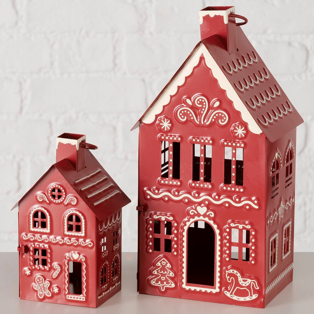 lantaarn ginger, vierkant, huis, indoor, h 15,00 cm, b 7,00 cm