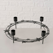 kandelaar galaxo, rond, h 8,50 cm, l 29,00 cm, ijzer