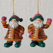 kersthanger animal, 2 ass., kerstman, l 7,00 cm, h 9,00 cm, glitter, mat