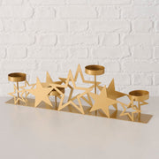 theelichthouder kulon, rechthoek, ster, h 12,50 cm, b 6,00 cm, ijzer