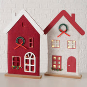 decoratieve standaard nova, 2 ass., huis, led, met stand, h 51,00 cm