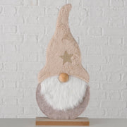figuur velor, kabouter, h 50,00 cm, mdf, polyester, bg, wt