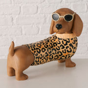 figuur collyn, hond, h 19,50 cm, synthetische hars, brn